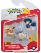 Pokemon Set 3 figurine de actiune Eevee Wartortle si Murkrow