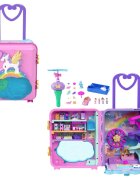 Polly Pocket Set de joaca cu 4 mini papusi in troller HKV43