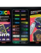 Posca Set de 20 de markere in cutie metalica Uni Groovy Colours