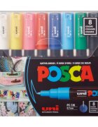 Posca Set markere UNI PC-1M 0.7 MM 8 culori