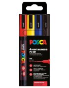 Posca Set markere UNI PC-3M 0.9-1.3 MM 4 culori