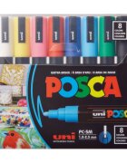 Posca Set markere UNI PC-5M 1.8-2.5 MM 8 culori
