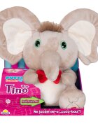 Puffy Friends Jucarie de plus interactiva Tino Boo Elefantel Bej