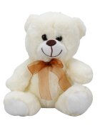 Puffy Friends Ursulet de plus cu fundita Alb 21 cm