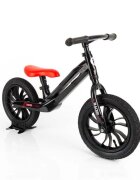 QPlay Bicicleta fara pedale Racer Negru-Rosu 12 inch