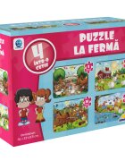 Smile Games Puzzle 4 in 1 Animale de la ferma (8 12 16 24 piese)
