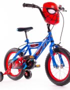 Spiderman Bicicleta cu roti ajutatoare Huffy Marvel 14 inch Rosu
