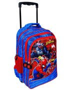 Spiderman Ghiozdan tip troller cu 3 compartimente