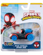 Spidey and His Amazing Friends Masinuta din metal si figurina Miles Morales