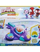 Spidey and His Amazing Friends Set figurina cu vehicul Spidey Ghost Spider cu Glide Spinner F72545