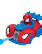 Spidey and His Amazing Friends Vehicul cu lansator de sageti si figurina Spidey Albastru