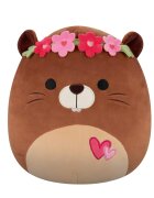 SquishMallows Jucarie de plus Castorul Chip cu inimioare 19 cm