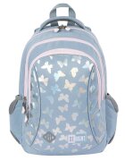 St Majewski Ghiozdan cu 3 compartimente St.Right Silver Butterflies 39 cm