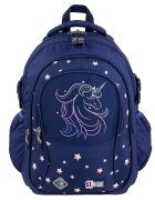St Majewski Ghiozdan cu 4 compartimente St. Right Unicorn Glow 43 cm