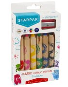 Starpak Creioane colorate 6 culori si ascutitoare