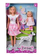 Steffi Love Papusa cu Evi si catelul la plimbare