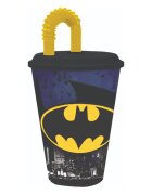 Stor Pahar cu pai si capac Batman 430 ml
