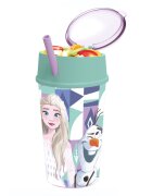 Stor Pahar cu pai si compartiment superior Frozen 400 ml