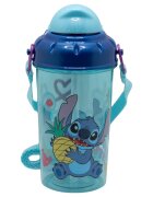Stor Sticla din plastic cu pai Disney Stitch 465 ml