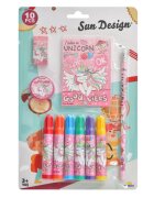 Sun Design Set de colorat cu carioci si agenda model Unicorn 10 buc