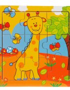 Sunman Mini puzzle din lemn Animalute 9 piese