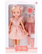 Sunman Papusa cu tinuta de schimb Little Milly Roz 33 cm