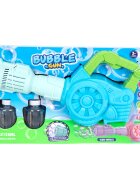 Sunman Pistol de facut baloane cu lumini si sunete Bubble Gun 256 ml Albastru