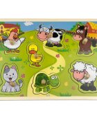 Sunman Puzzle din lemn Animale domestice 7 piese