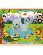 Sunman Puzzle din lemn Animale salbatice 20 piese