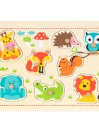 Sunman Puzzle din lemn Animale salbatice 8 piese