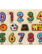 Sunman Puzzle din lemn Numere 14 piese