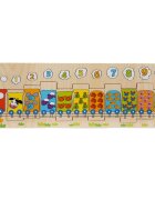 Sunman Puzzle din lemn Trenulet 11 piese