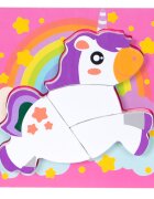 Sunman Puzzle din lemn Unicorn 4 piese