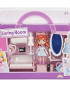 Sunman Set de joaca cu papusa si accesorii Living room