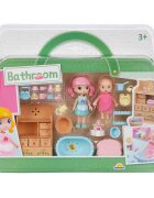 Sunman Set de joaca cu papusa si bebelus Bathroom