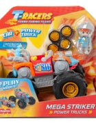 T-Racers Set masinuta si figurina Power Trucks Mega Striker