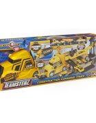 Teamsterz Camion cu platforma si 3 vehicule JCB Construction Command Truck