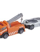 Teamsterz Camion de tractare cu masinuta Portocaliu