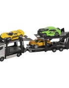 Teamsterz Set Camion transportator cu masinute Gri