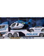 Teamsterz Transportator cu elicopter si masina Mighty Machines Police