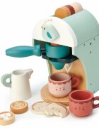 Tender Leaf Toys Aparat pentru espresso din lemn Babyccino Machine cu accesorii