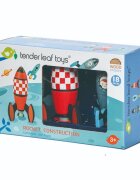 Tender Leaf Toys Joc de construit Racheta din lemn18 piese