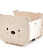 Tender Leaf Toys Jucarie pe 4 roti din lemn Cutia ursului