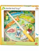 Tender Leaf Toys Pescarul din lemn cu magneti 10 piese