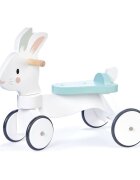 Tender Leaf Toys Premergator bicicleta din lemn cu 4 roti Iepuras