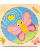 Tender Leaf Toys Puzzle educativ din lemn Butterfly Life 4 in 1