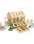 Tender Leaf Toys Sera cu gradina din lemn