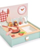 Tender Leaf Toys Set de joaca Chicineta din lemn Mini Chef Kitchenette 11 piese