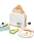 Tender Leaf Toys Set de joaca Prajitor de paine din lemn Breakfast toaster 10 piese