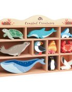 Tender Leaf Toys Set figurine din lemn Animalutele apelor pe raft 10 piese